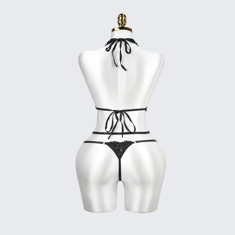 Plus Size Cupless Lingerie Bra Panty Set