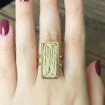 Woven Statement Ring Stainless Steel Pure RI-21