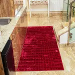 square velvet red corridor floor carpet - 100cm x 280cm