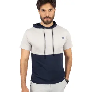 Half Sleeve Light Gray Hoodie