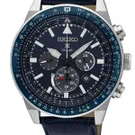 SEIKO Men's Hand Watch PROSPEX Blue Leather Strap, Blue Dial SSC609P1