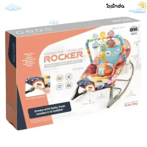 ‫باونسر موسيقى هزاز وكرسي اطفال مستورد ٢*١ لون برتقالي‬