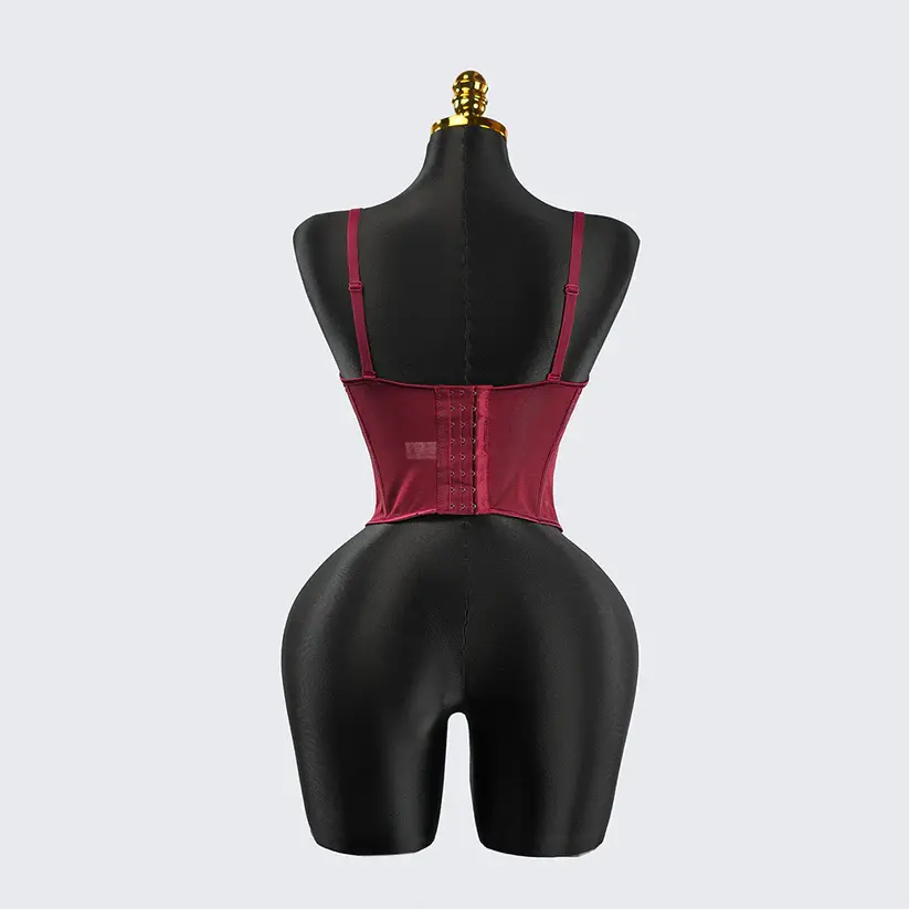Red Floral Lace Sculpting Corset