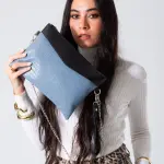 Chic Texture Clutch Bag-blue
