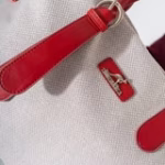 Tote Bag with Contrast Handle - MARRON