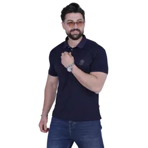 Navy Pique Polo