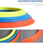 MD StayFit Soccer Agility Training Hoops for Coaches, Speed and Agility Training Equipment, Speed and Agility Training Equipment, Soccer Hoops, Plastic, Multi Color