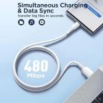 Joyroom SA26 USB-A to Type-C Fast Charging 30W Data Cable, 1 Meter Length, Black