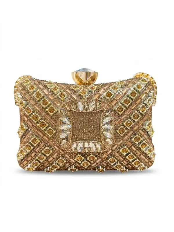 Geometrically Encrusted Crystal Evening Bag VS-68