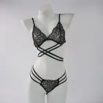 Lace Hollow Splicing Bra & Panty Set