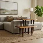 BUNDEL – Live Edge Wood Side Table 2 Piece