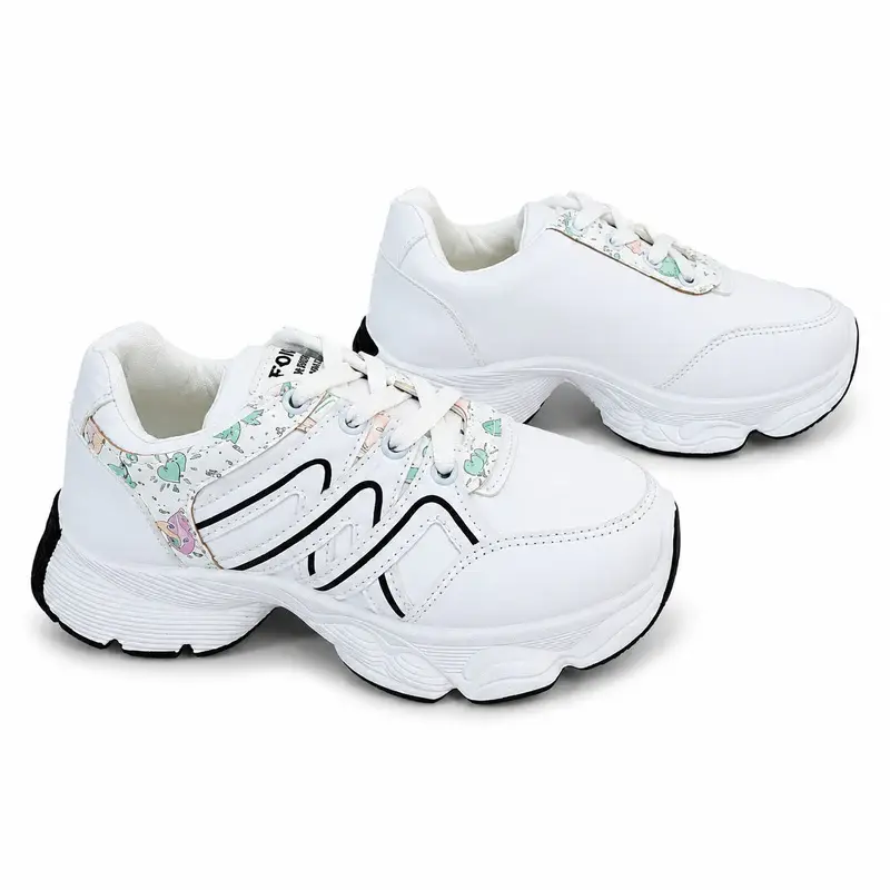 Casual Chunky Sneakers with Soft Graphics L-24