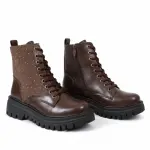 Boots leather with diamonds on the side – B-50