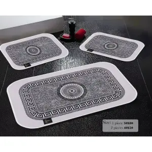 Classic Digital Bathroom Set Non Slip 3Pieces
