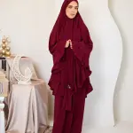 MAROON CREPE SET ISDAL