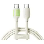 Joyroom S-A53 Fluorescent Series 60W Type-C to Type-C Fast Charging Data Cable, 2 m Length, Beige