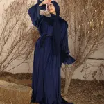 NAVY VELVET ABAYA ISDAL
