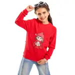 RED Sweatshirt with “ Coffee Girl ” Print 💗👧☕