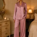 Rose striped jacquard pjs