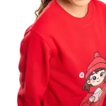 RED Sweatshirt with “ Coffee Girl ” Print 💗👧☕