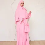 BUBBLEGUM PINK CREPE DRESSY ISDAL