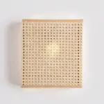 Rattan wall lamp