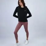 Slim Long Sleeve Black Top