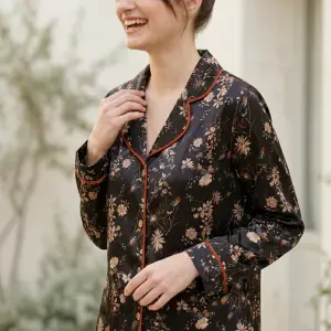 Floral Satin Pajama Set