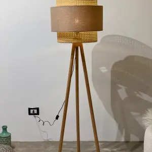 Rattan Floor Lamp