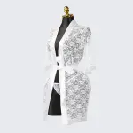 Lace Embroidered Sheer Hollow-Out Robe