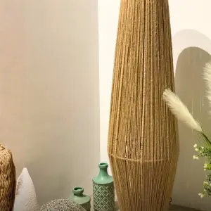 Burlap Boho Floor Lamp