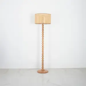 Rattan Boho Floor Lamp