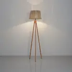 Burlap Boho Floor Lamp
