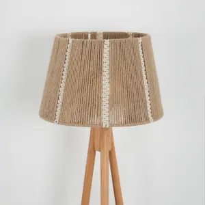 Burlap Boho Floor Lamp