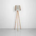 Burlap Boho Floor Lamp