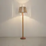 Burlap Boho Floor Lamp