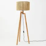 Burlap Boho Floor Lamp