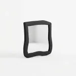 Handmade Organic Boho Wall Mirror with Black Frame