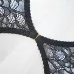Fringe Sheer Halter Top Panty Set
