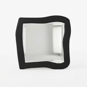 Handmade Organic Boho Wall Mirror with Black Frame