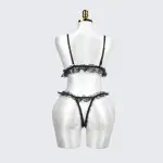 Plus Size Cupless Lingerie Bra Panty Set