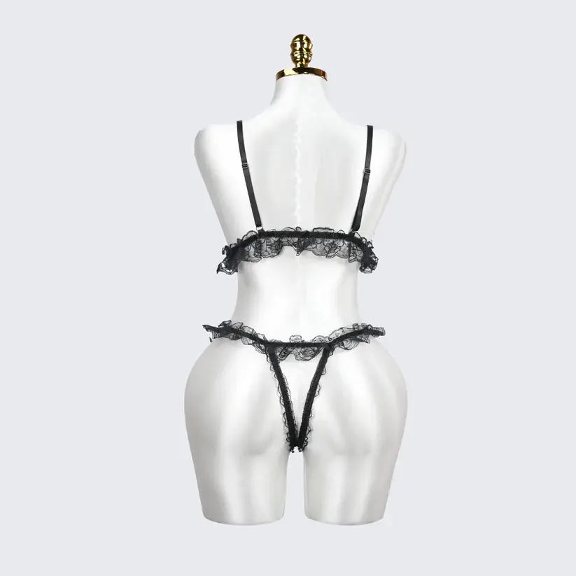Plus Size Cupless Lingerie Bra Panty Set