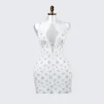 Deep V Lace Floral Print Cami Nightdress