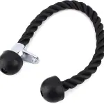 MD StayFit® Heavy Duty Single Triangle Rope Push Up Pull Down, Double Tri Rope Versatile Rope for Gym, Bodybuilding Exercise Equipment Black