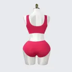 Plus Size Wireless Seamless Padded Bra Panty Set