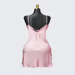 Satin Floral Lace Dress Mini Slip Nightwear
