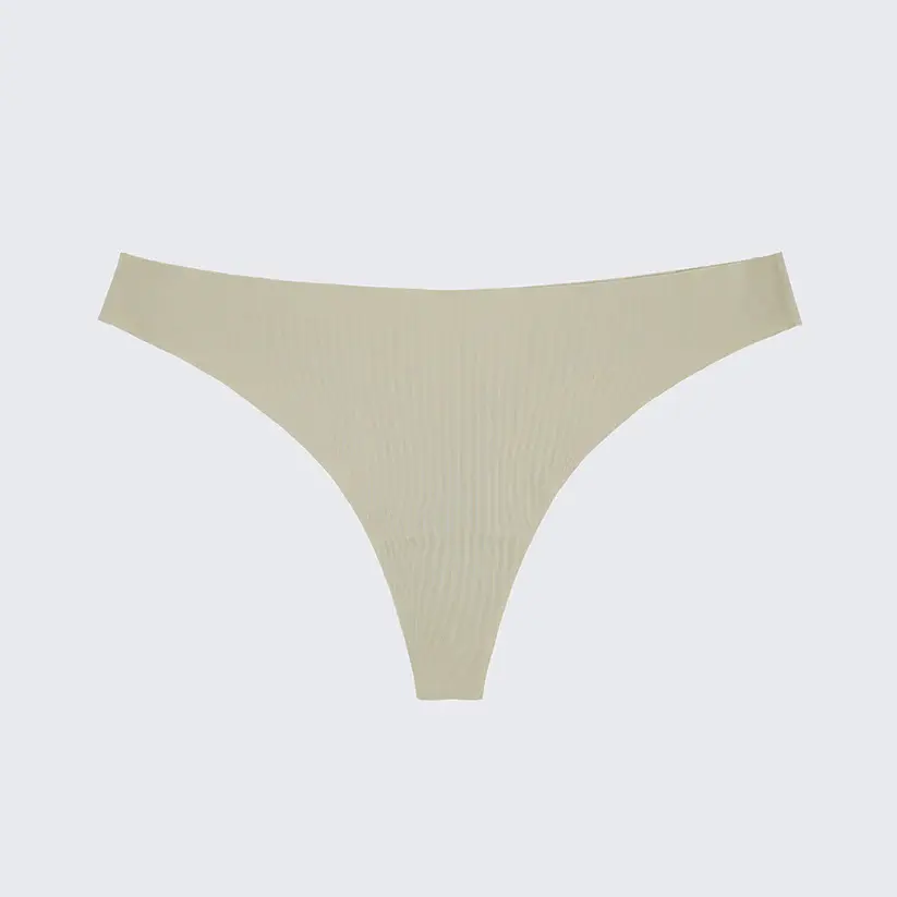 Seamless Ice Silk Low Rise Cotton Crotch Thong Panty