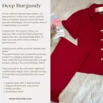 Deep Burgundy Ruffled Cotton Pajamas
