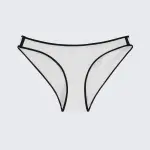 Plus Size Black White Color Block Low Rise Comfort Panty