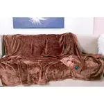 Flannel Fleece Throw Blanket (Brown)